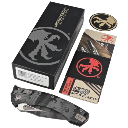 Nóż składany Microtech Amphibian Ram-Lok S/E Urban Camo Aluminium, Urban Camo M390MK by Tony Marfione