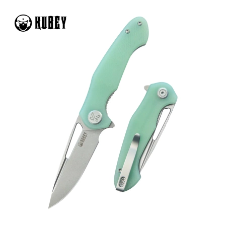 Kubey Dugu Knife Jade G10, Beadblasted 14C28N (KU210I)