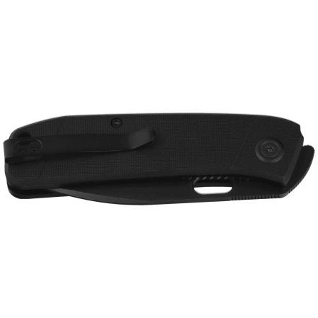 Kubey Hyde Knife Black G10, Blackwashed 14C28N by Colin Maisonpierre (KU2104H)