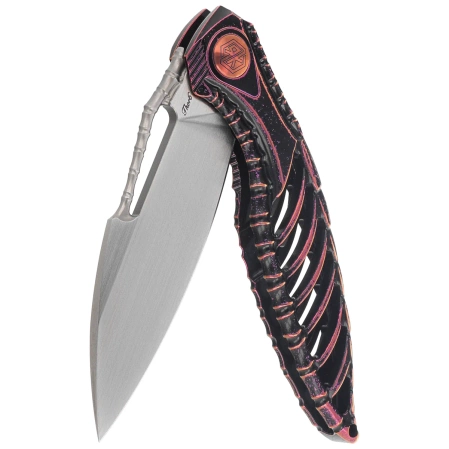 Nóż składany RikeKnife Thor6 Black / Purple Titanium, Satin M390 (RK Thor6-M-BP)