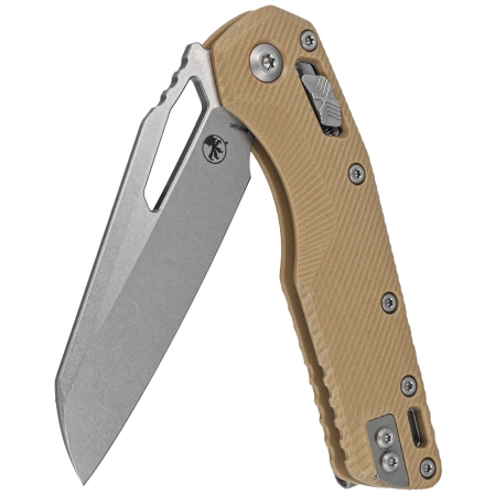 Microtech MSI S/E Knife Tan Fluted G10, Stonewashed M390MK by Tony Marfione (210-10FLGTTA)