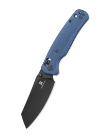 Bestechman Cicada's Wing Knife Blue Micarta, Black PVD 10Cr15MoV (BMK06-M-4)