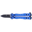 Nóż składany motylek Martinez Albainox Balisong Blue Aluminium, Black Blade (02101)