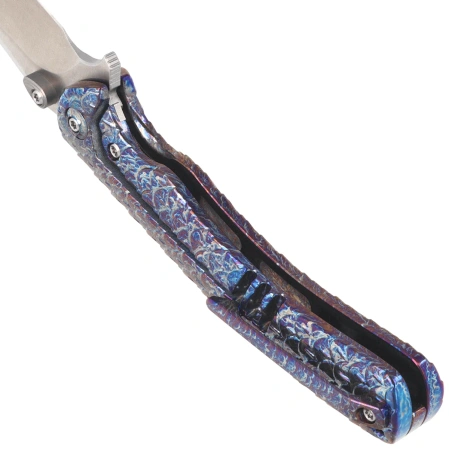 Nóż składany WeKnife Dracarys LE No ???/199 Flamed Titanium, Satin M390 (WE25061B-3)