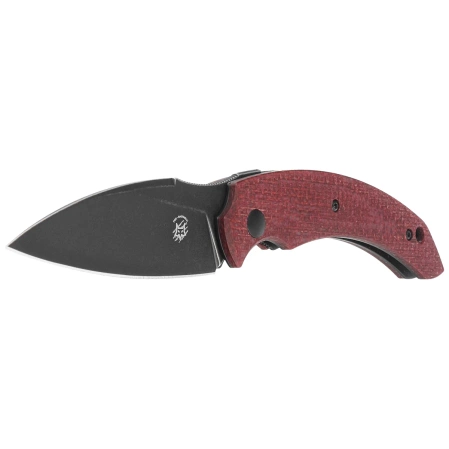 Fox Honos Plum Jute Micarta, Black Stonewashed BECUT by Bastinelli (FX-538 MP)