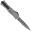 Microtech Hera II Mini D/E Signature OTF Knife Jack-o'-Lantern Aluminum, Black Apocalyptic M390MK by Tony and Sean Marfione (1702M-1 BMHWJLS)