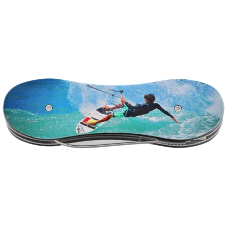 Nóż składany Third Decor Habitat N119J Kitesurf Double-Sided 3D Kitesurfer Aluminium, Mirror-Polished 420 (TH-N119J)