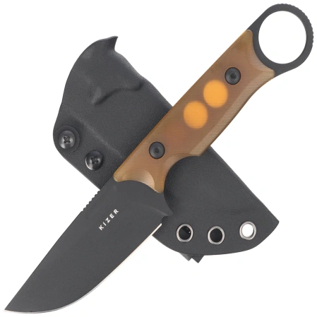Kizer Cabox Knife Yellow PEI, Black Nitro-V by Jonathan Styles (1048A6)