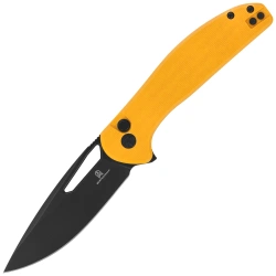 Bestechman Whalefin Knife Yellow G10, Black PVD D2 (BMK18E)