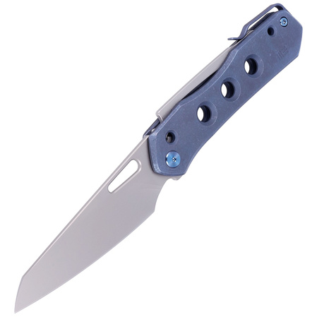 Nóż składany WE Knife Vision R Blue Titanium, Silver Bead Blasted CPM 20CV by Snecx Tan (WE21031-3)