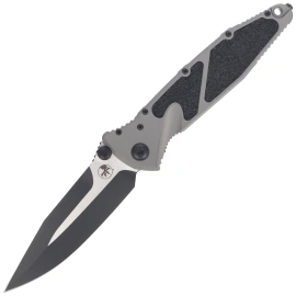Microtech Socom Elite S/E-M Spike Grind Signature Knife Natural Clear Aluminum, Black M390MK by Tony Marfione (160-1NCSS)
