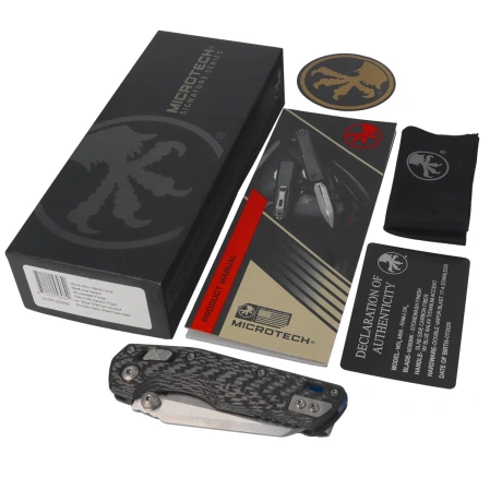 Nóż składany Microtech MSI Ram-Lok Mini S/E Marfione Select Slab Side Carbon Fiber, Stonewashed M390MK by Tony Marfione (210M-10MS9)