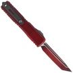 Microtech Ultratech Gen IV T/E OTF Knife Red Abrasion Half Tri-Grip Aluminum, Red Abrasion M390MK by Tony Marfione (11234HT-1RDAA)