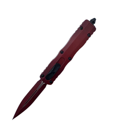 Microtech Dirac D/E OTF Knife Weathered Crimson Aluminium, Weathered Crimson M390MK by Tony Marfione (225-1WCM)