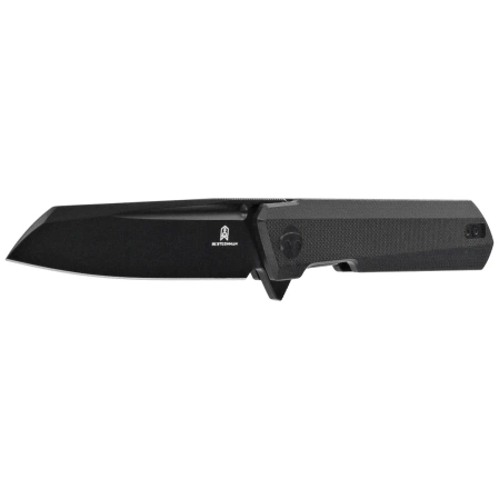 Bestechman Dundee Sheepfoot Knife Black G10, Black PVD D2 by Ostap Hel (BMK09E)