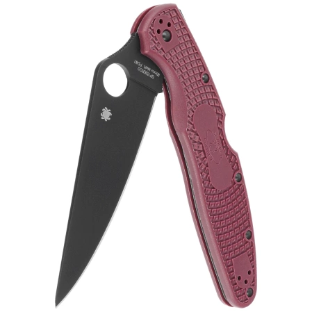 Nóż składany Spyderco Police 4 Sprint Run Burgundy FRN, TiCN Micro-Melt PD#1 by Sal Glesser (C07BGBKP4)