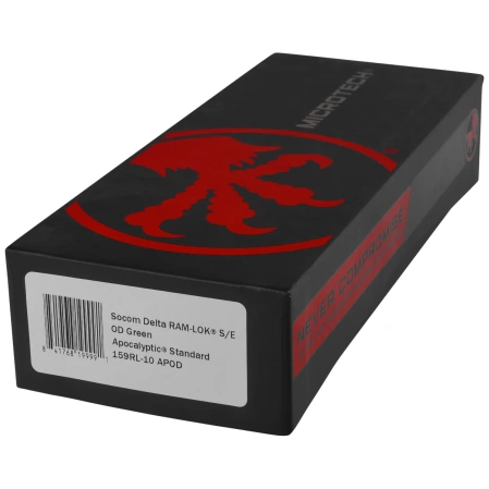 Nóż składany Microtech Socom Delta Ram-Lok S/P-M OD Green Aluminium, Apocalyptic M390MK by Tony Marfione (159RL-10APOD)