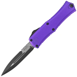 Microtech Hera II Mini Bayonet Purple Aluminum, Black M390MK by Tony and Sean Marfione (1701M-1PU)
