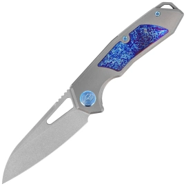 Kubey KB Vagrant Knife Gray Titanium/Timascus, Beadblasted CPM S35VN by Maksim Tkachuk (KB284H)