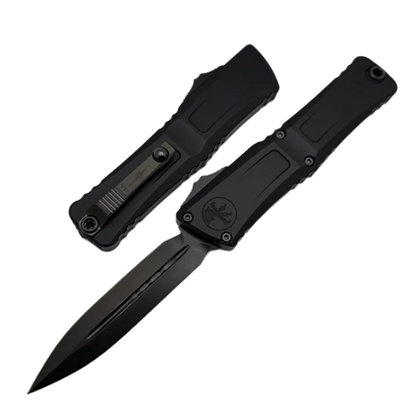 Microtech Combat Troodon Gen III D/E Signature OTF Knife Shadow DLC Aluminum, Shadow DLC M390MK by Tony Marfione (1142-1DLCTSH)