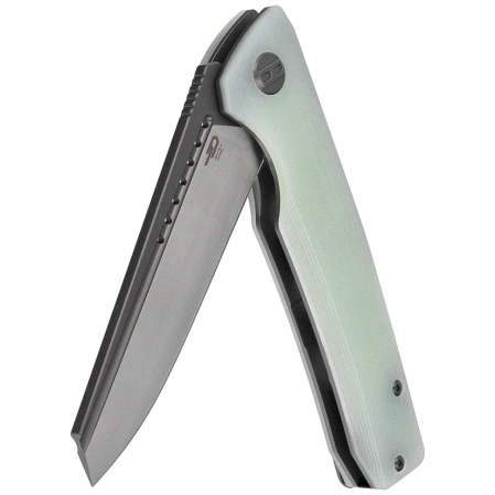Bestech Slyther Knife Transparent G10, Grey Titanized/Satin 14C28N (BG51B-2)