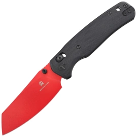 Bestechman Cicada's Wing Knife Black G10, Red 10Cr15MoV (BMK06F)