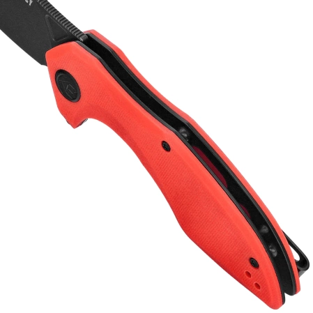 Kubey Nobel Knife Red G10, Blackwashed 14C28N (KU236P)