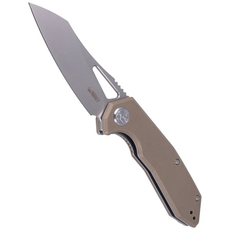 Nóż składany Kubey Knife New Vagrant Tan G10, Sandblast AUS-10 (KU291B)