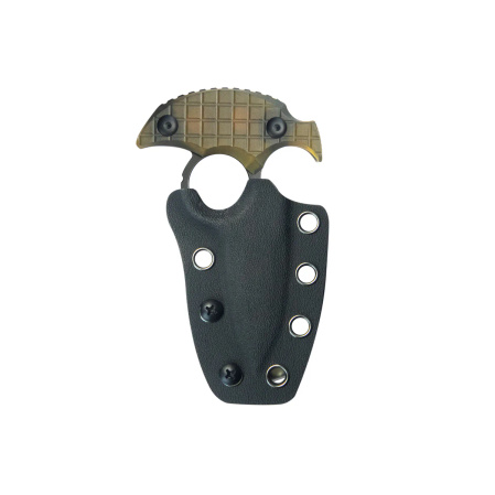 Nóż Kubey Cavy Yellow Ultem, Blackwashed 14C28N by MUZI Design (KU403E)