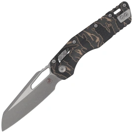 Microtech MSI S/E Knife Tiger Stripe Camo Tri-Grip Polymer, Apocalyptic M390MK by Tony Marfione (210T-10APPMTSC)