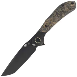 Nóż składany Bestech Constellation Black Titanium/Dark Matter Gold FatCarbon, Black PVD MagnaCut by Munko Knives (BT2501C)