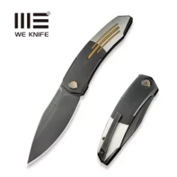 Nóż składany WE Knife Sine Wave Gray/Golden/Satin Titanium, Polished Gray M390 (WE23069B-3)