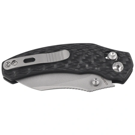 Kizer Mini Bulldog Knife Carbon Fiber, Stonewashed S45VN by O.SHO (Ki3672SA3)