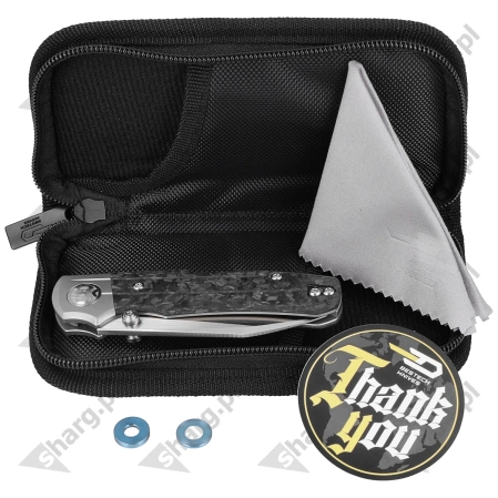 Nóż składany Bestech Tonic Grey Titanium/Marbled Carbon Fiber, Satin M390 by Colin Maisonpierre (BT2204D)