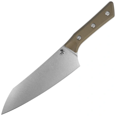 Microtech 8'' Chef's Knife OD Green G10, Stonewashed M390MK (3000-10OD)
