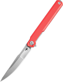 Bestech Duoz Knife Red G10, Satin 14C28N by Ostap Hel (BG65C)