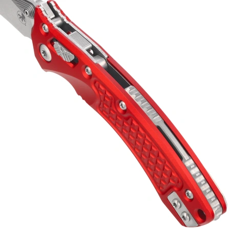 Microtech Amphibian Mini Ram-Lok S/E Knife Red Frag Aluminum, Stonewashed M390MK by Tony Marfione (137MRL-10FRRD)