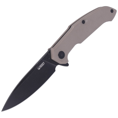 Kubey Knife Victory Tan G10, Darkwash AUS-10 (KU219C)