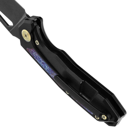 Nóż składany Kubey KB Coeus Black Titanium / Timascus, Black DLC CPM S35VN (KB286B)