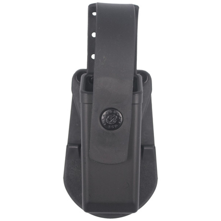 ESP Double-Stack 9 mm / .40 Magazine Pouch with Rotating ESP Paddle Mount and Safety Strap, Black (MH-04-S)