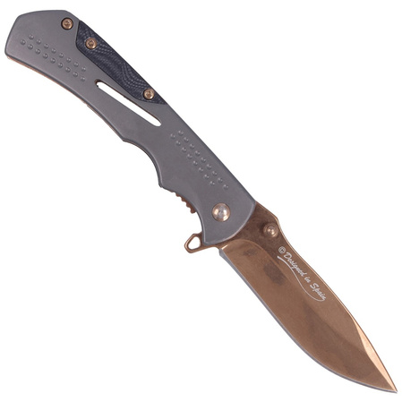 Nóż składany Martinez Albainox Gray Aluminium, Copper Titanium 3Cr13MoV (18138)