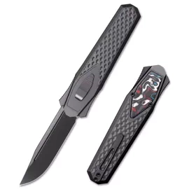 Remette Swordfish Black DLC Titanium / Red Blue Carbon Fiber, Black DLC M390 (ZL101B5)