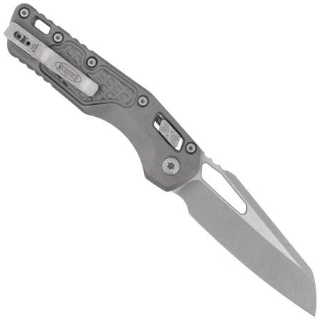 Microtech MSI S/E Knife Natural Clear Frag Aluminum, Apocalyptic M390MK by Tony Marfione (210-10APFRNC)