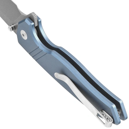 Sencut Selkyris Knife Blue Aluminum, Stonewashed D2 (S25068-3)