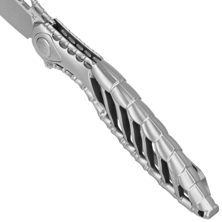 Rike Knife Thor 6 Plus Gray Titanium, Beadblasted Bohler M390 (RK Thor6 Plus-P)