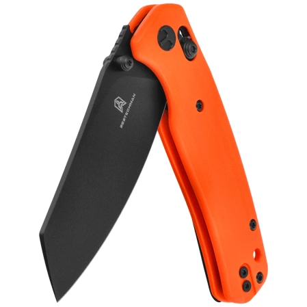 Bestechman Cicada's Wing Knife Orange G10, Black PVD 10Cr15MoV (BMK06-C-7)