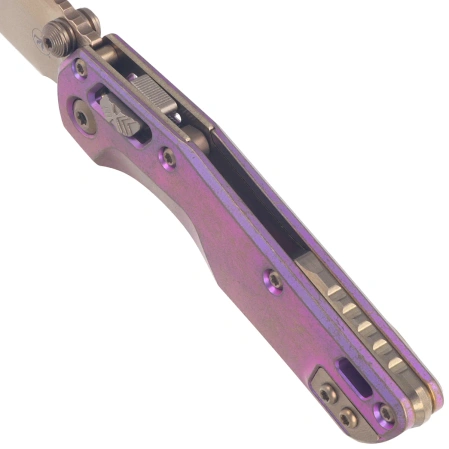 Nóż składany Microtech MSI Ram-Lok Mini S/E Marfione Select Royal Purple Slab Side Titanium, Bronze HW, Bronze M390MK by Tony Marfione (210M-13MS5)