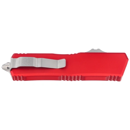 Microtech Scarab II Gen III Executive S/E OTF Knife Red Aluminum, Stonewashed M390MK by Tony Marfione (1176-10RD)