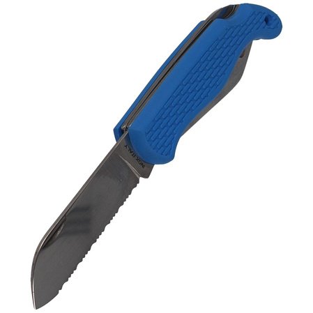Nóż żeglarski MAC Boat 2 Blue PP-TPE, Satin W 1.4034