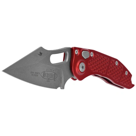 Microtech Stitch-A S/E Automatic Knife Merlot Tri-Grip Aluminum, Apocalyptic M390 by Borka Blades and Tony Marfione (169-10APMR)